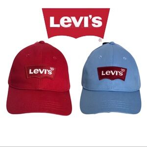 NWT Levi’s SnapBack Baseball Hat, Red or Blue